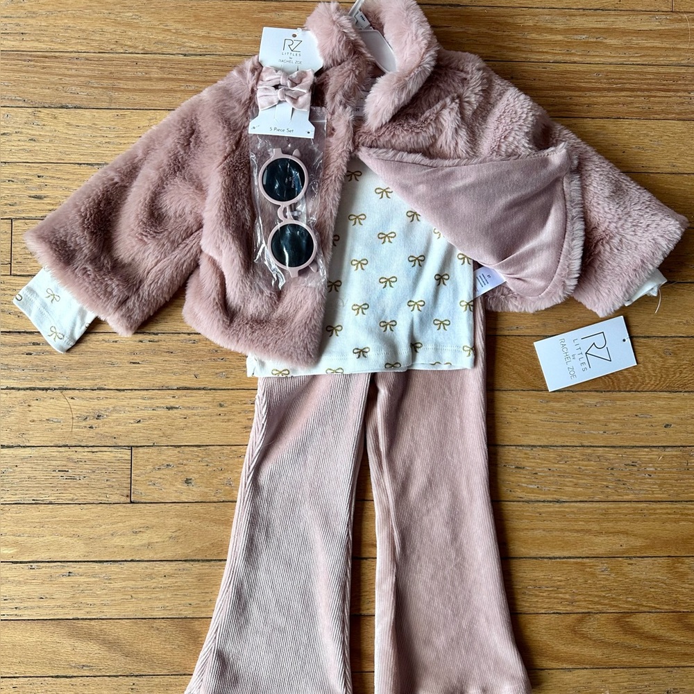 Rachel Zoe Blush Faux Fur Jacket